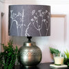 Slate Grey Linen Lampshade from the Hedgerow Collection by Helen Round