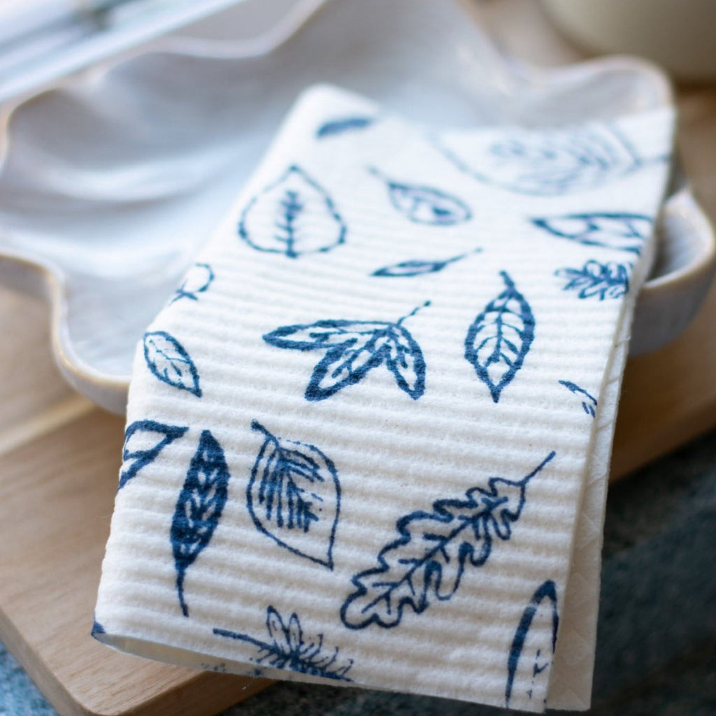 Eco KItchen Cloth with Leaf Design from the Leaf Collection by Helen Round