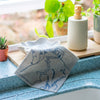 Grey Eco Cleaning Sponge Cloth for the Kitchen from the Rame Head Collection by Helen Round
