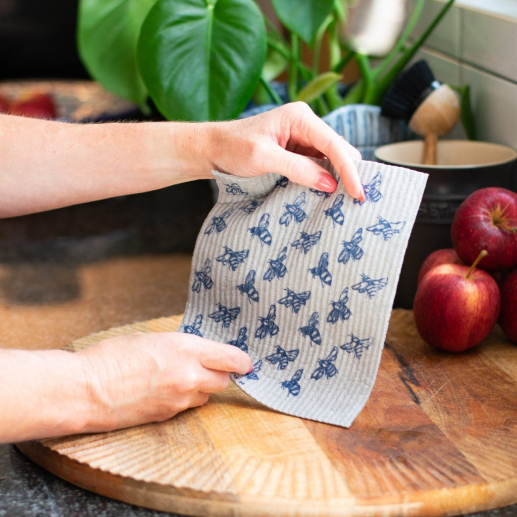 Eco Kitchen Sponge Cloths, set of two from the Honey Bee Collection by Helen Round
