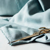 Pure Linen Fabric in Duck Egg Blue