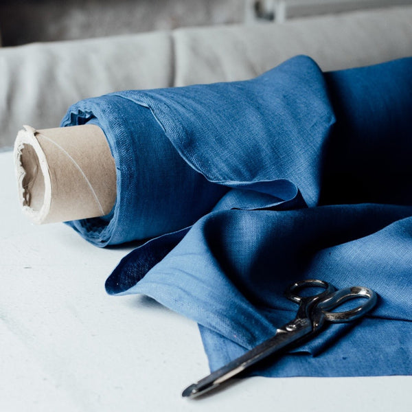 Indigo Blue Linen Fabric