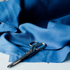 Pure Linen Fabric in Indigo Blue
