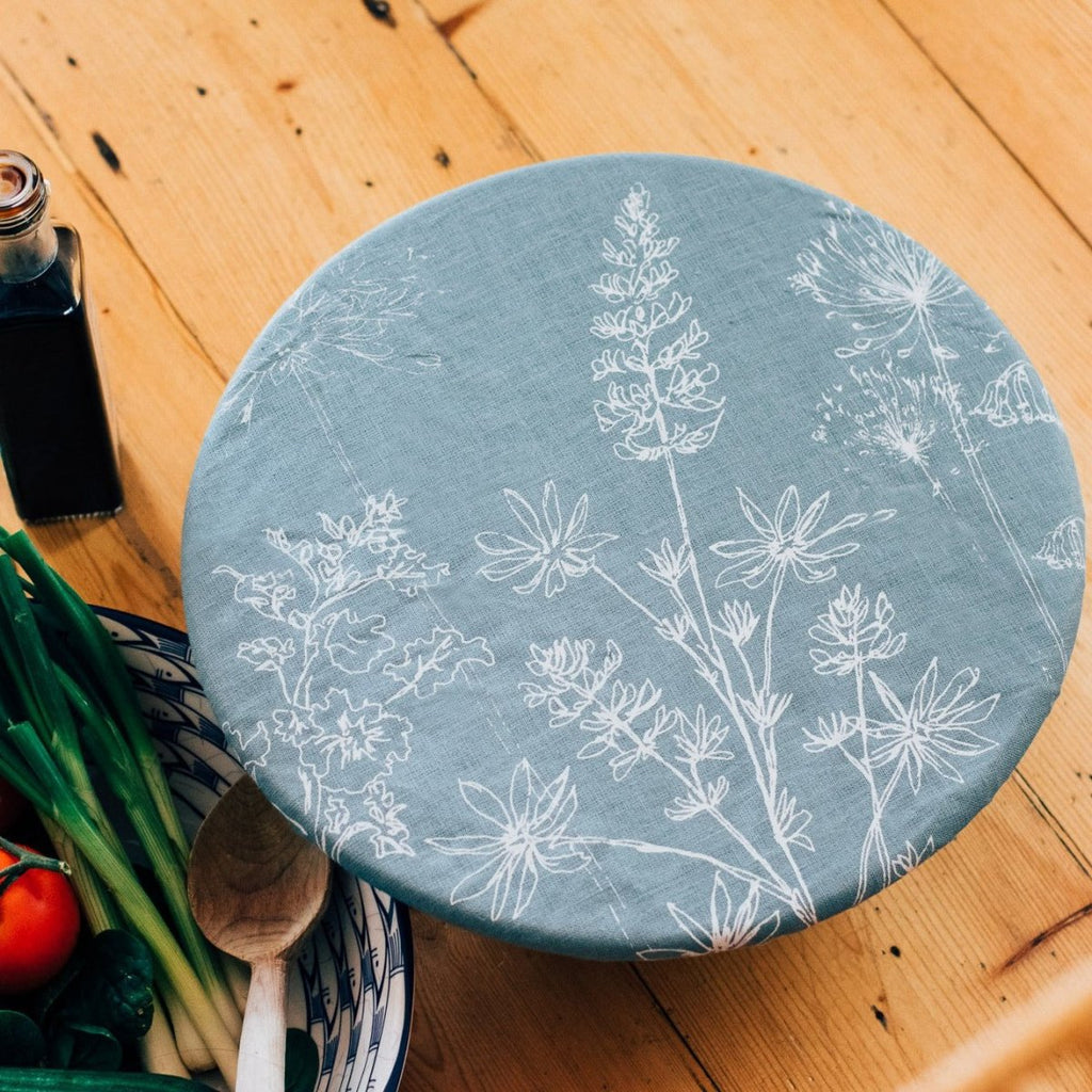 Duck Egg Blue Reusable Bowl Cover Large from the Garden Collection by Helen Round