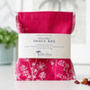 Raspberry Red Linen Snack Bag Eco Collection Helen Round