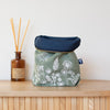 Sage Green Linen Toiletry Bag from the Garden Collection by Helen Round