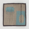 Duck Egg Blue and Natural LInen Mini Quilt from the Slow Stitched Mini Quilt Kit by Rebekah Johnston with Helen Round