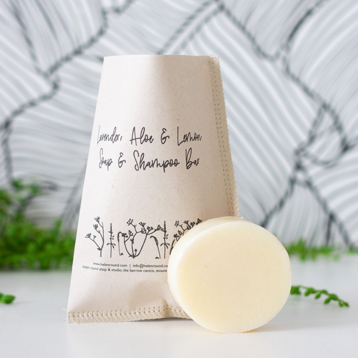 Soap and Shampoo Bar in recycled paper packet