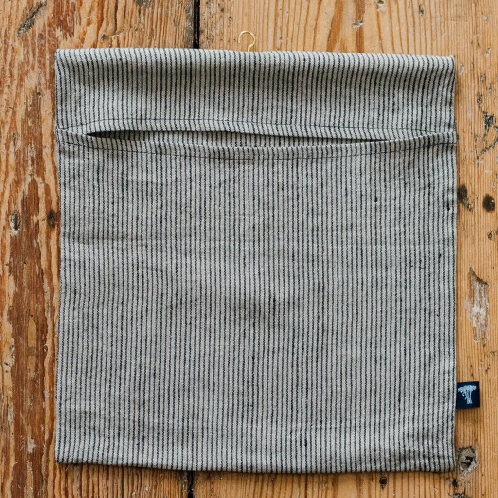 Linen Peg Bag with Navy and Linen Stripe