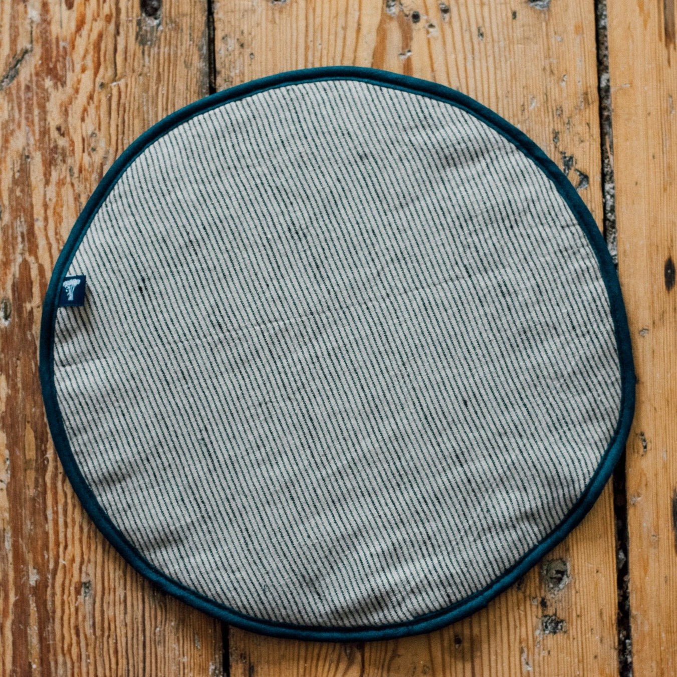 Linen Stripe Aga Pad, hob cover, range cooker topper