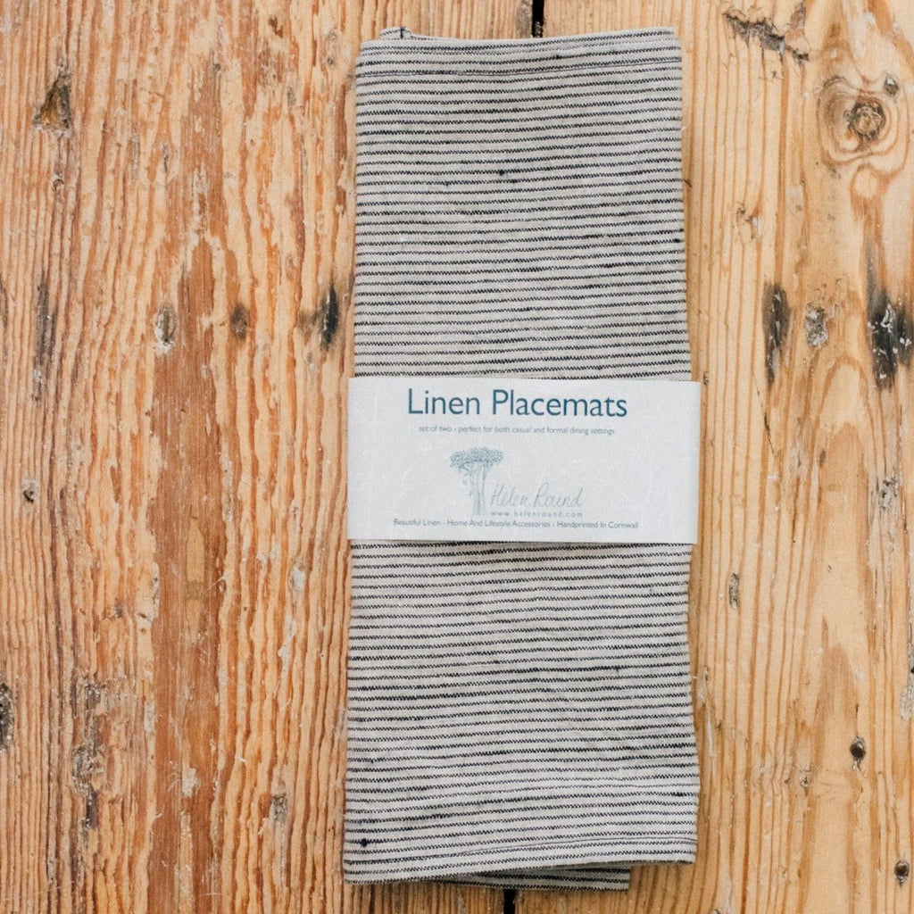 Linen Placemat with Stripe in Packaging