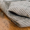 Striped Linen Fabric Dark Blue and Natural