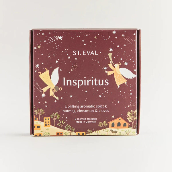 Inspiritus Scented Tealights with Christmas inspired aromas of nutmeg, cinnaomon and cloves St Eval Candles from Helen Round