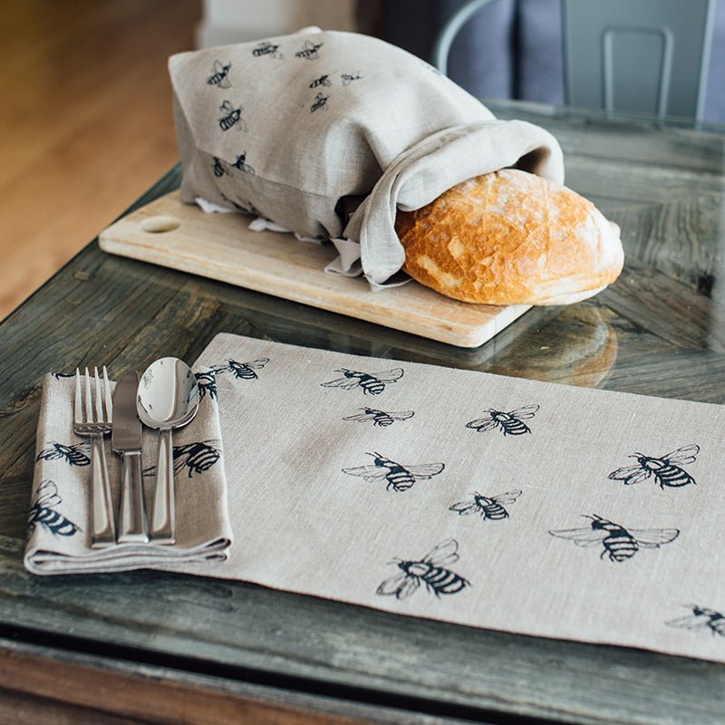 Set of two linen Honey Bee Linen Placemats