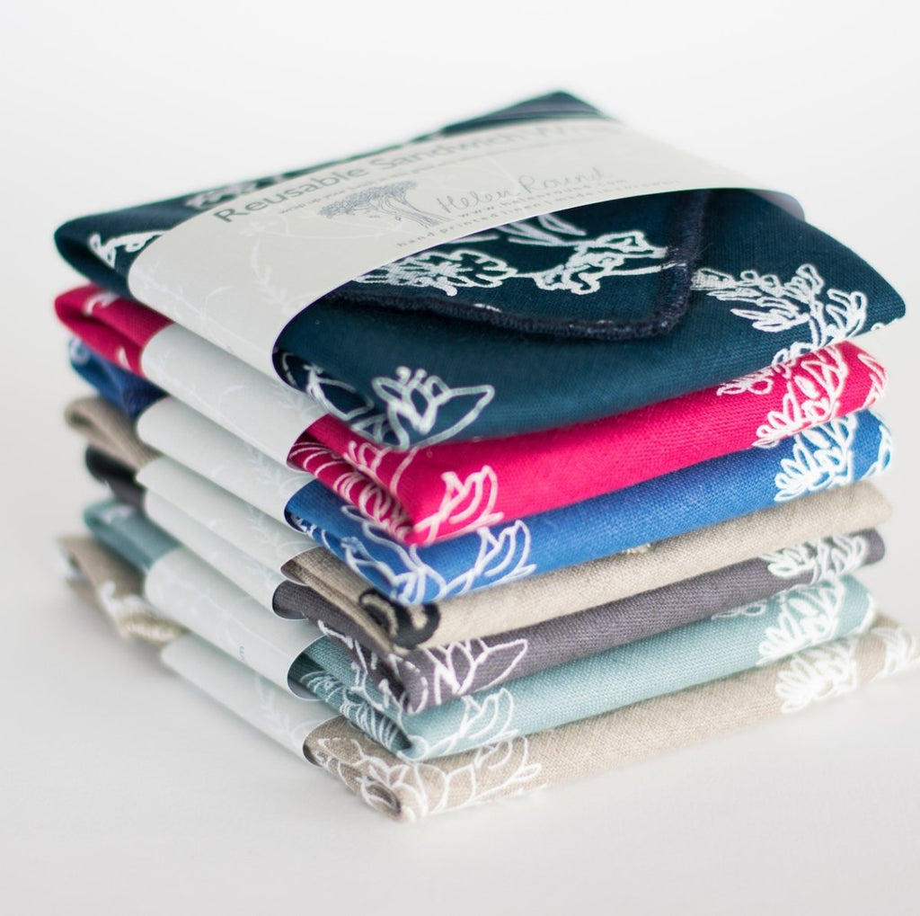Reusable Sandwich Wrap - Seconds - Helen Round - Waterproof Reusable Sandwich Wrap bundle picnics Seconds & End Of Lines