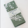 Christmas Tea Towel in Pure Linen - Seconds - Helen Round - Sage Green