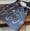 Pure Linen Tea Towel Hedgerow Design - Seconds - Helen Round - Grey - Seconds & End Of Lines
