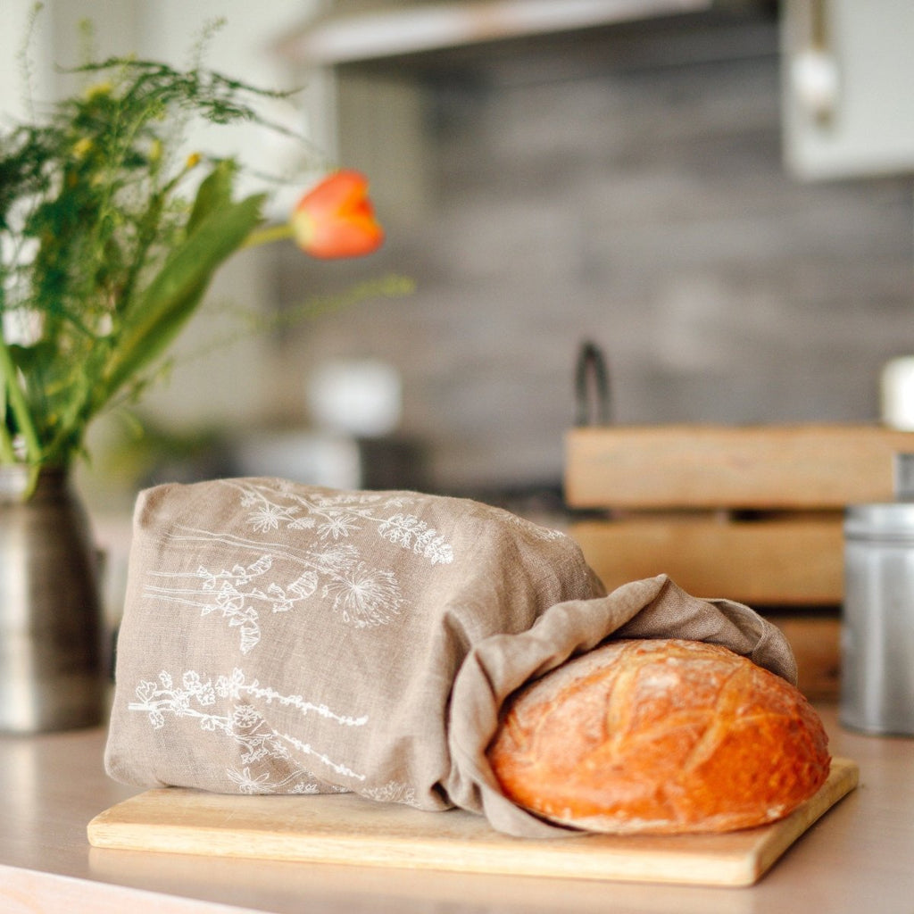 Breathable Linen Bread Bag Bakers Gift Set