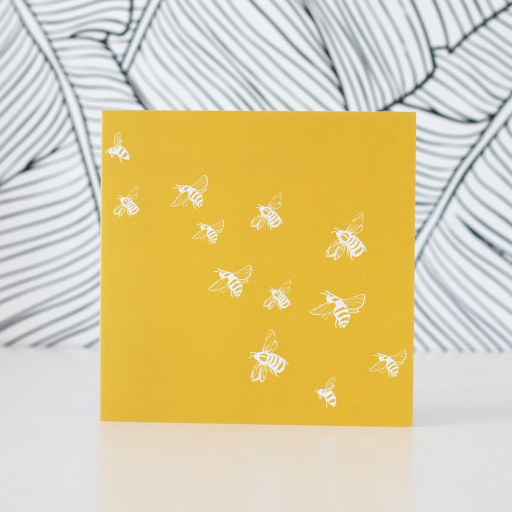 Yellow Honey Bee Greeting Card 