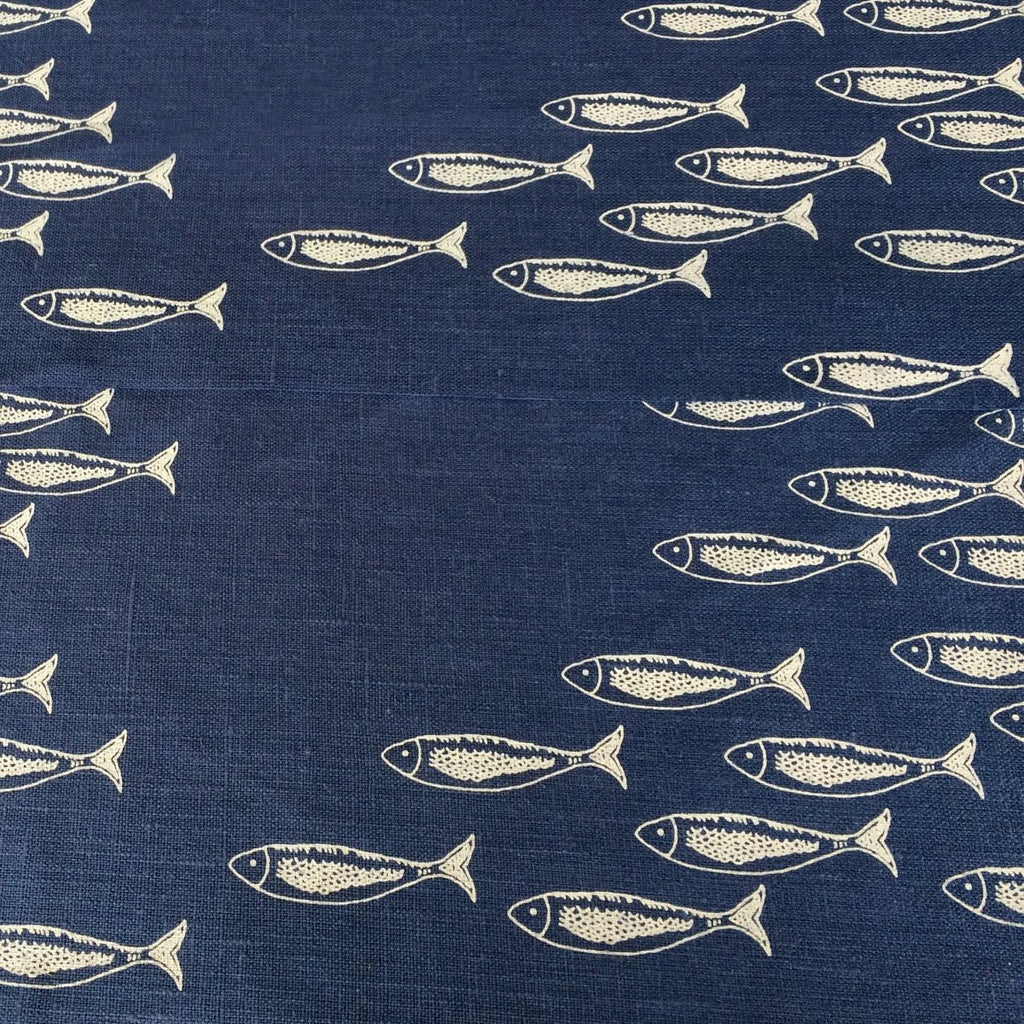 bespoke hand printed Linen For Curtains and Blinds