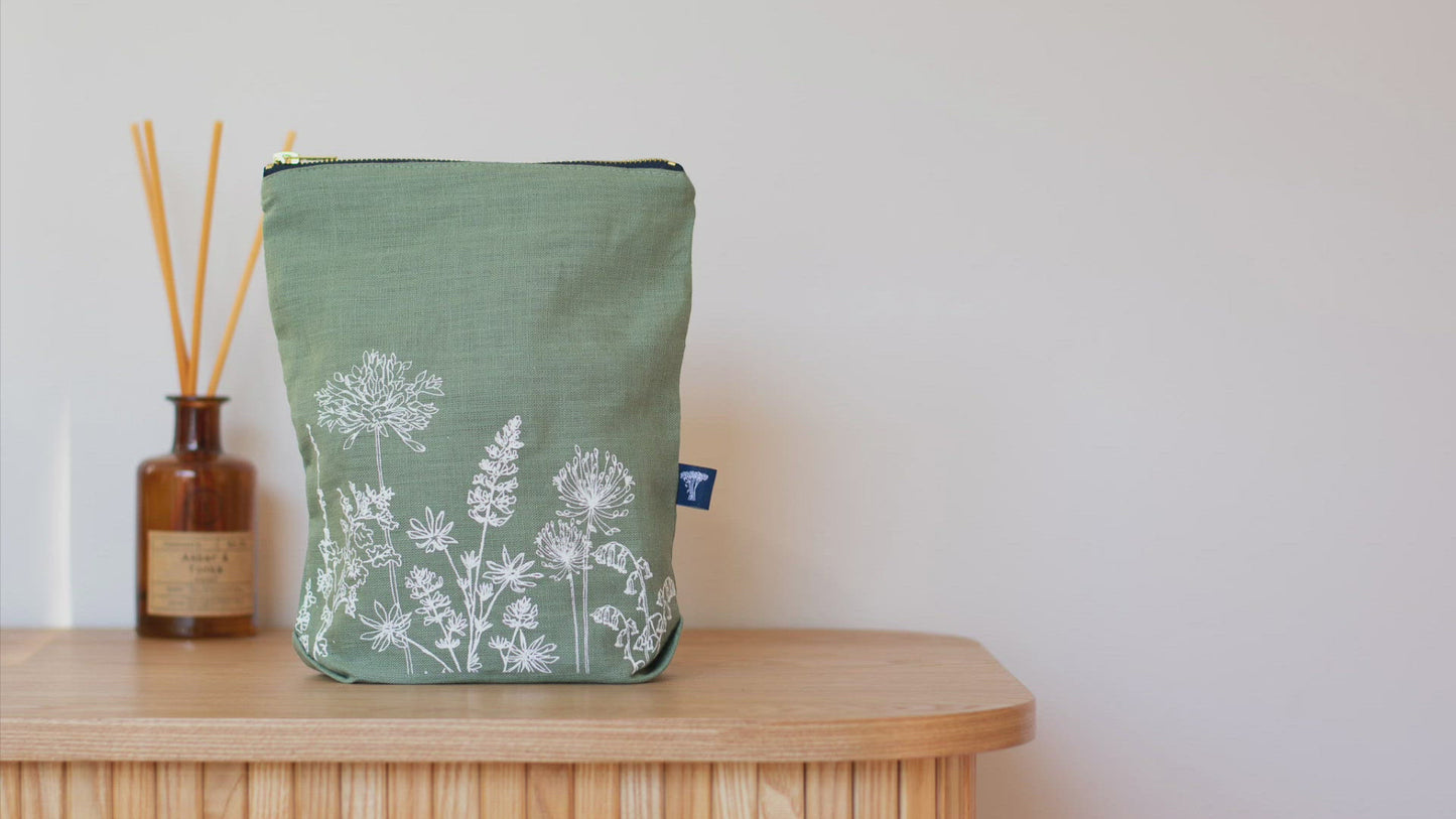Linen Toiletry Bag Garden Design