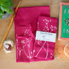 Cooks Gift Bundle with Apron and Tea Towel in Raspberry Red