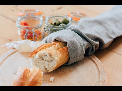 Eco Friendly Linen Baguette Bag Video from the Garden Collection by Helen Round