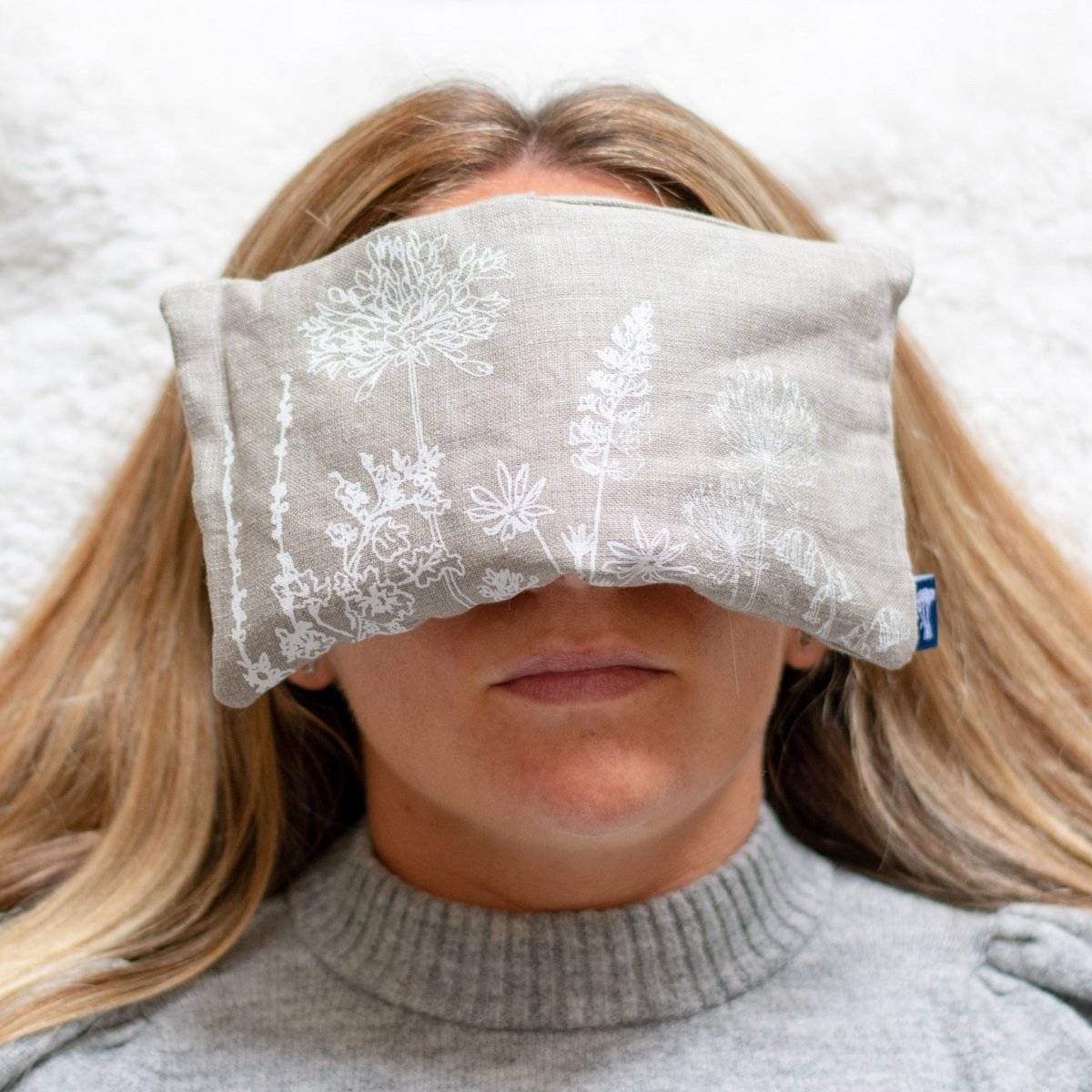 Natural Linen and Lavender Eye Pillow from the Garden Collection by Helen Round