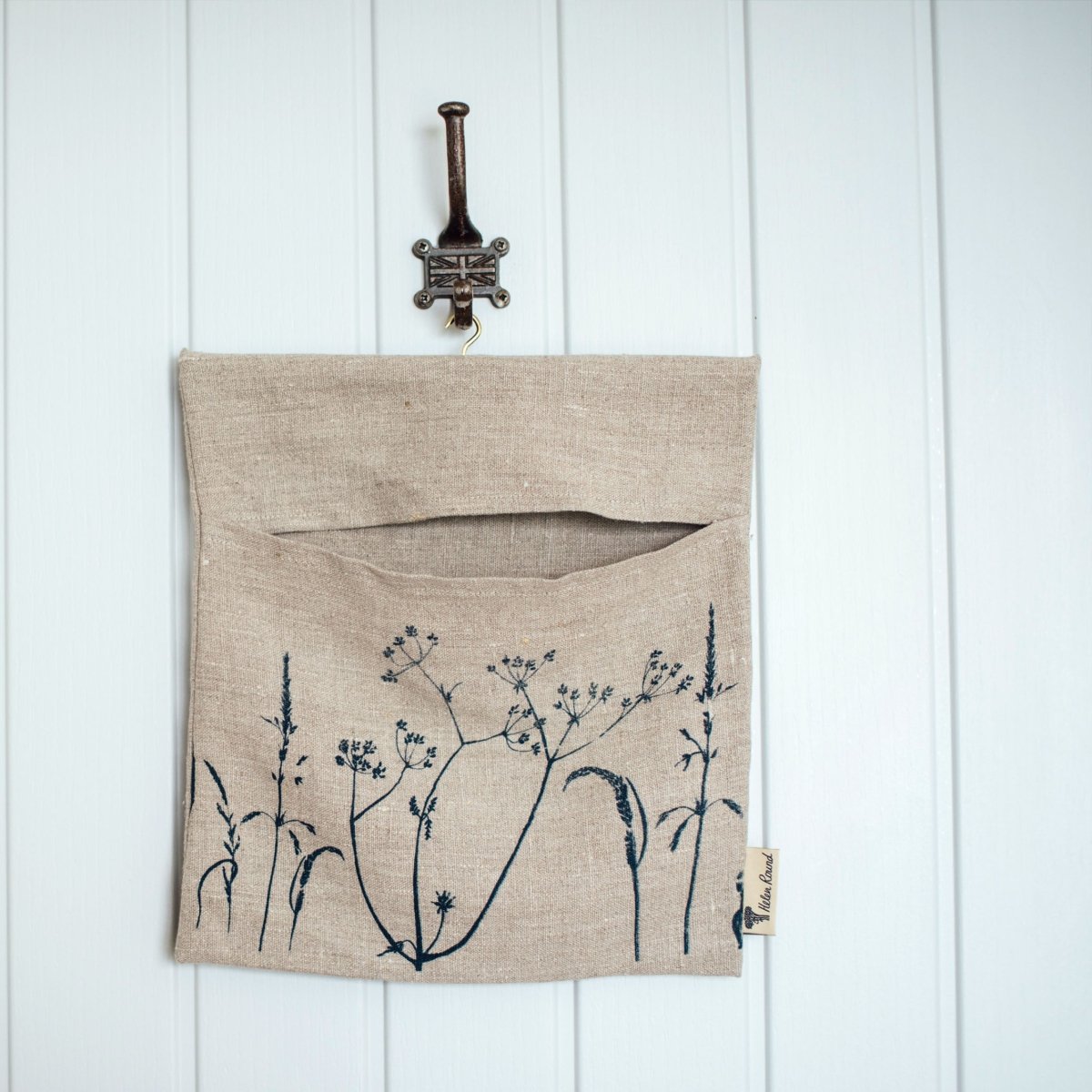 Linen peg bag hedgerow collection natural linen