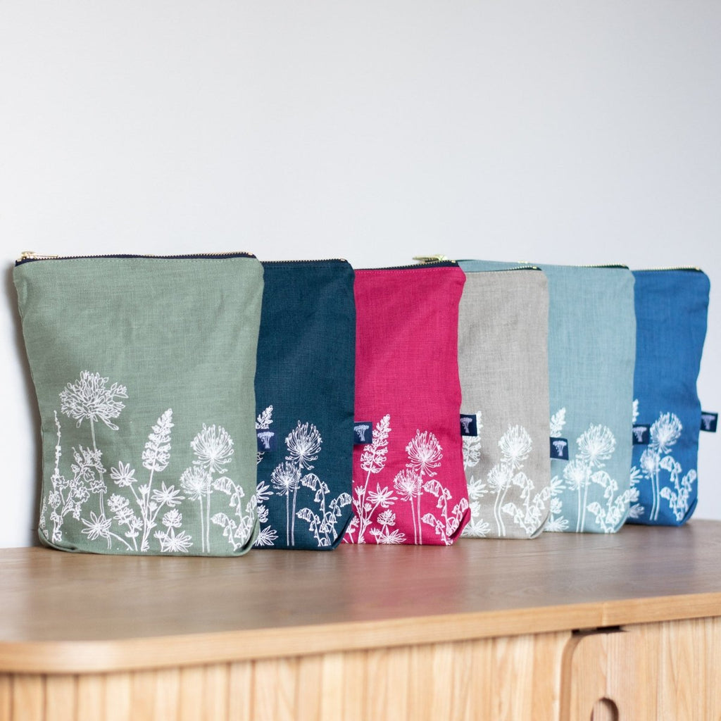 Linen Toiletry Bag Range from the Garden Collection by Helen Round