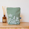Sage Green Linen Toiletry Bag from The Garden Collection by Helen Round