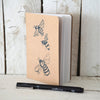 small bee notebook plain paper recycled paper
